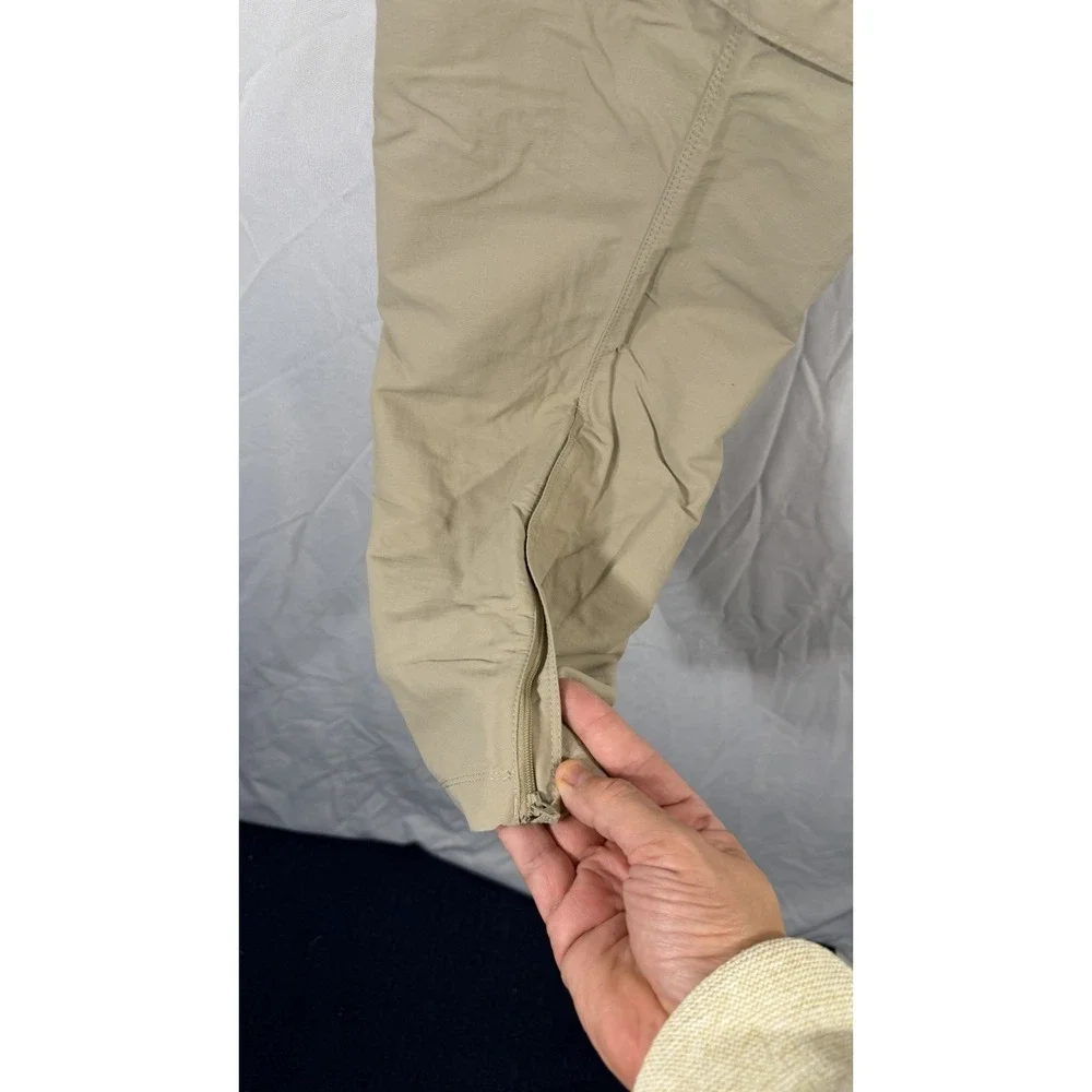 The North Face Convertible Cargo Belted Pants Mens XL Beige Work Hiking Outdoor‎